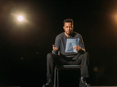 Actor reading lines