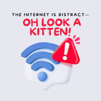 The Internet is Distract—OH LOOK A KITTEN! logo